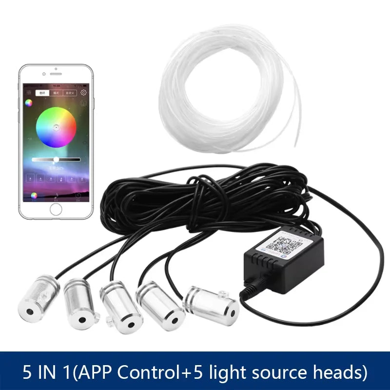 Led Car Interior Atmosphere Ambient Lights 6/8m RGB