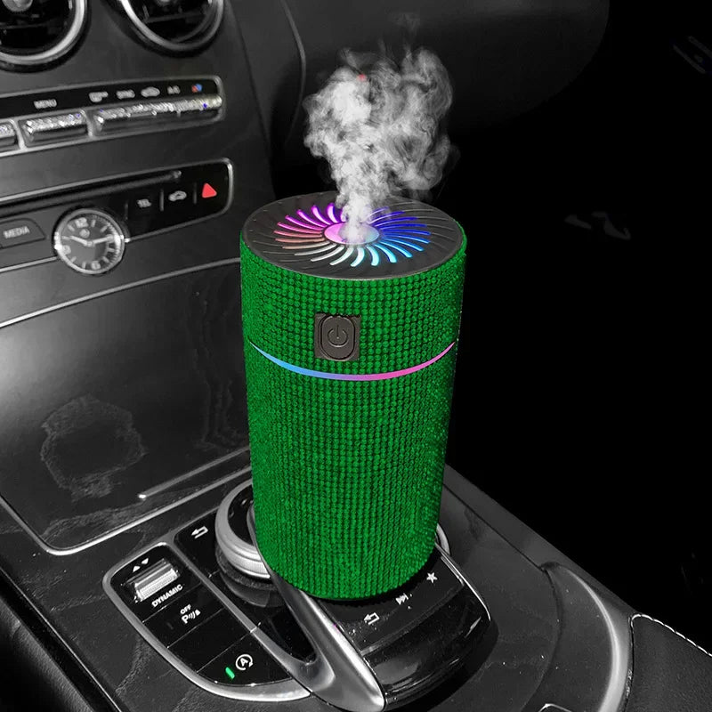 Luxury Diamond Car Diffuser Humidifier with LED Light