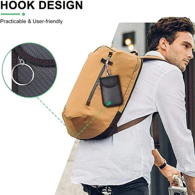 Faraday Key Fob Pouch  RFID Signal Blocking Anti-Theft Car Key Case