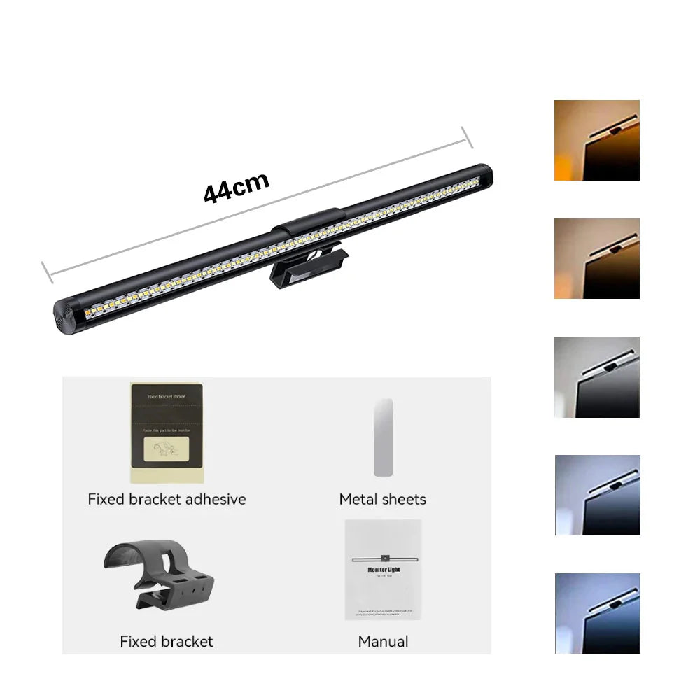 Monitor Light Bar Eye-Care Stepless Dimming Lighting Table Lamp for Work/Gaming