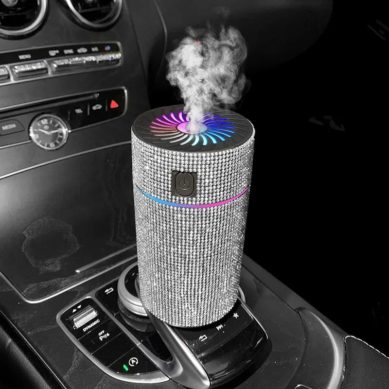 Luxury Diamond Car Diffuser Humidifier with LED Light