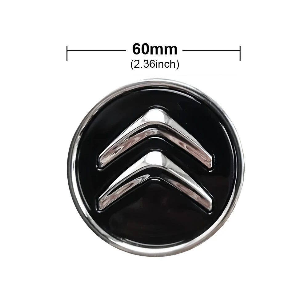 4/8Pcs 60MM Car Wheel Center Cap Replacement Black Wheel Centre Hub Caps Alloy Tire Rim Cover for Citroen C1C3C4 DS3 Most Models