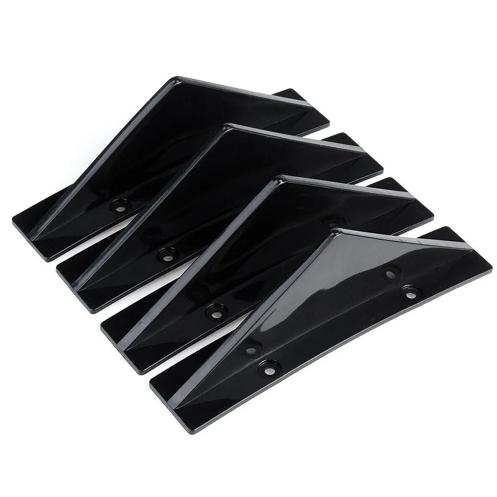 4pcs Car Rear Bumper Lip Diffuser Splitter Spoiler Scratch Protector Fin Trim Caps Universal Exterior Accessory For 300