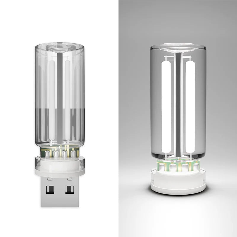 Car Atmosphere Light USB Night Light Touch Dimming LED Incandescent Filament Lamp Bulb Emergency Lighting Plug Play Ambient Lamp