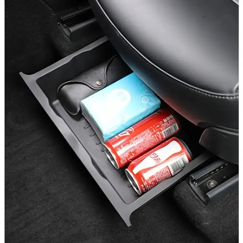 Tesla Model Y Under Seat Storage Box Car Underseat Organizer Drawer