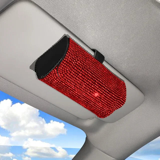 Diamond Car Glasses Case Sunglasses Storage Box