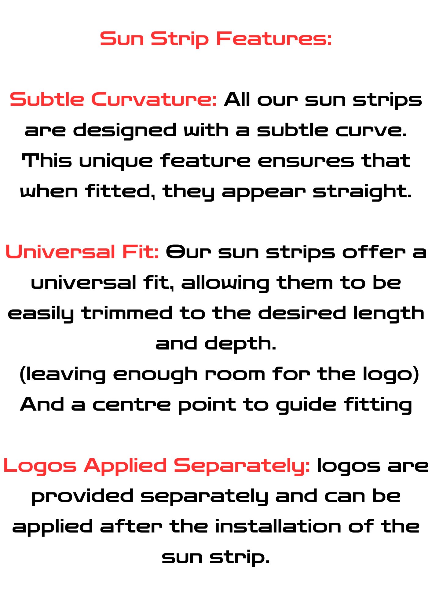 Toyota Custom Vinyl Sunstrip – Universal Fit 140cm 150cm 160cm