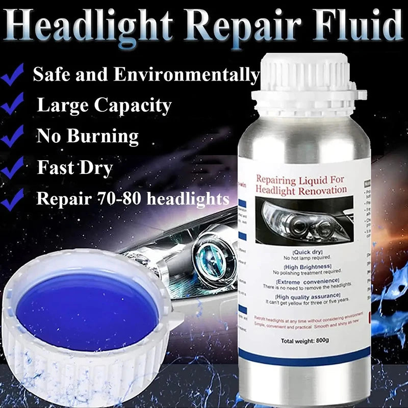 100/ 200/ 800Ml Car Headlight Restoration Liquid Car Headlight Polishing Evaporator Liquid Chemicals Headlight Headlights Liquid