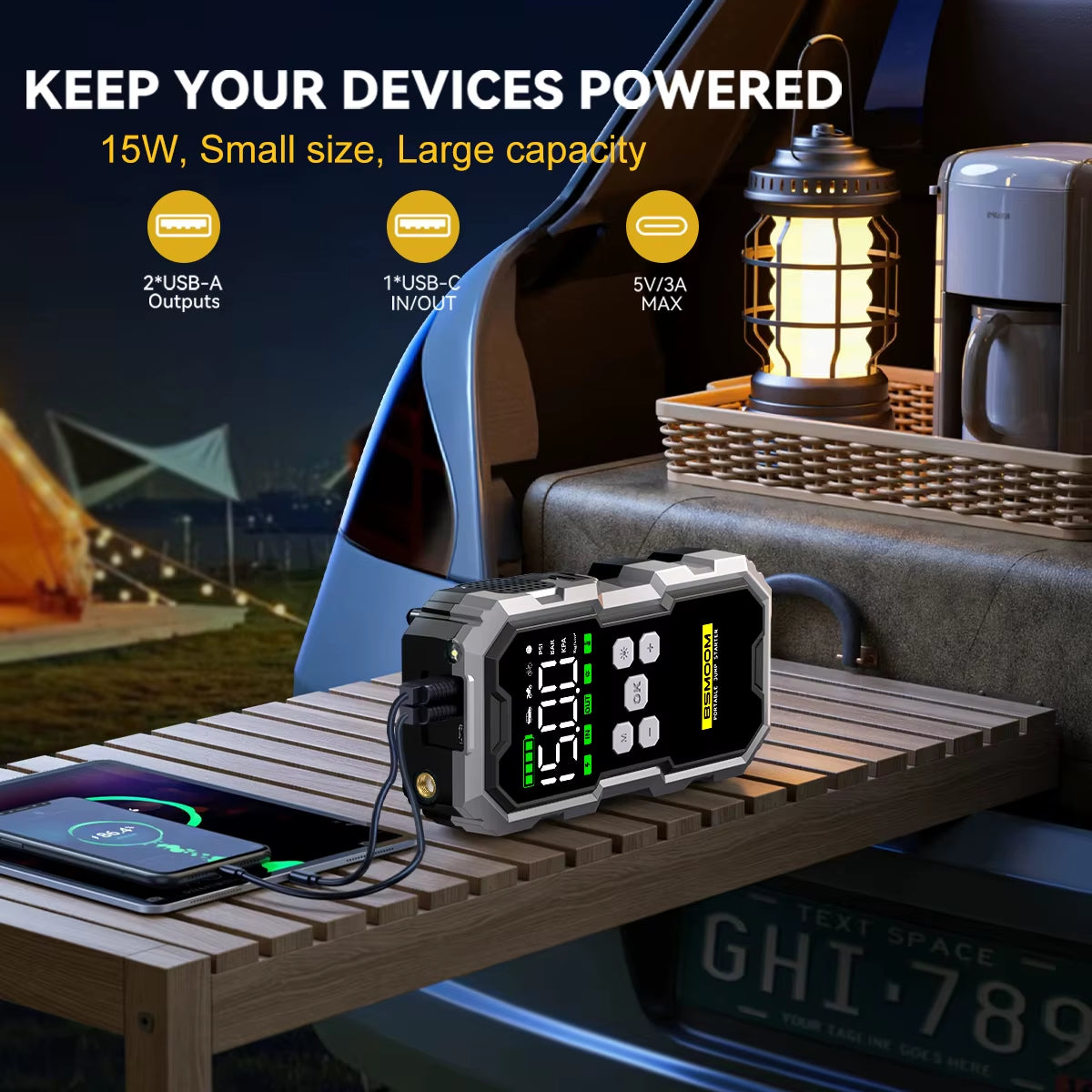 Power Bank 21800Mah/26800Mah Jump Starter Portable Charger Car Booster Auto Starting Device Emergency Car Battery Starter