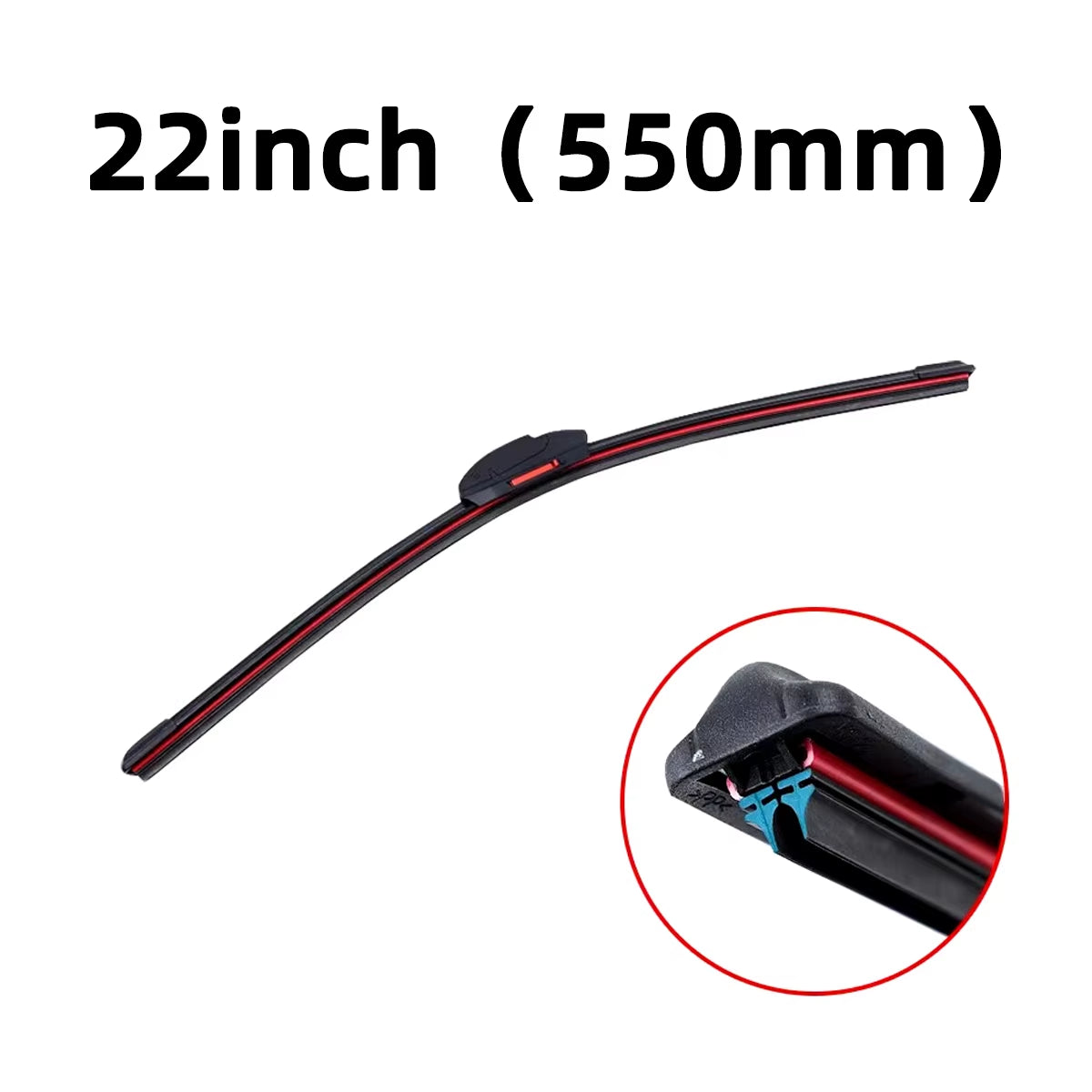 J U Hook Double Rubber Wiper Blades for Car Windshield Wipers 13 "14" 16 "18" 19 "20" 21 "22" 24 "26" 28 "Waterproof Wipers