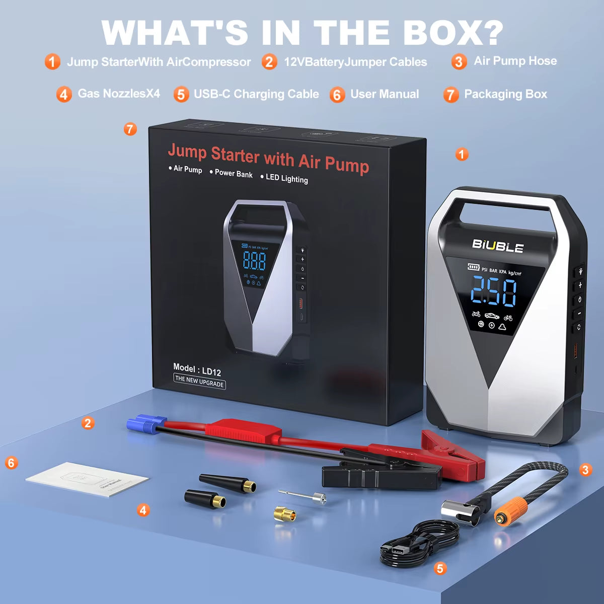 Power Bank 21800Mah/26800Mah Jump Starter Portable Charger Car Booster Auto Starting Device Emergency Car Battery Starter