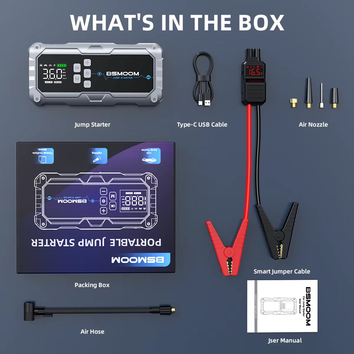 Power Bank 21800Mah/26800Mah Jump Starter Portable Charger Car Booster Auto Starting Device Emergency Car Battery Starter