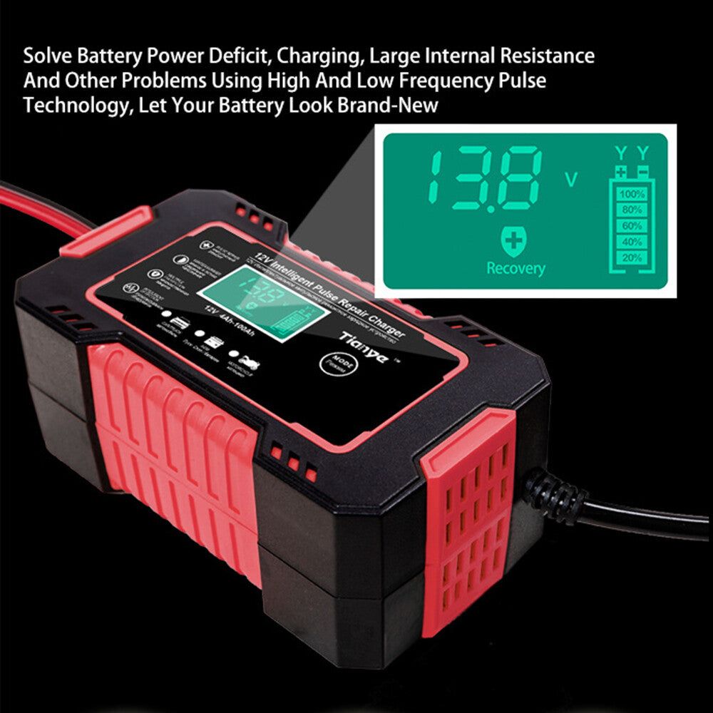 2025 Heavy Duty Car Battery Charger LCD 12V Trickle / Fast Vehicle HGV Lorry UK