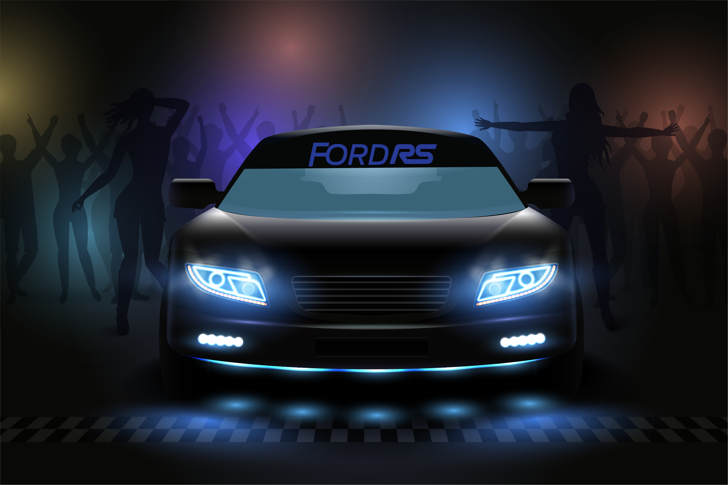 Ford RS Custom Vinyl Sunstrip – Universal Fit 140cm 150cm 160cm