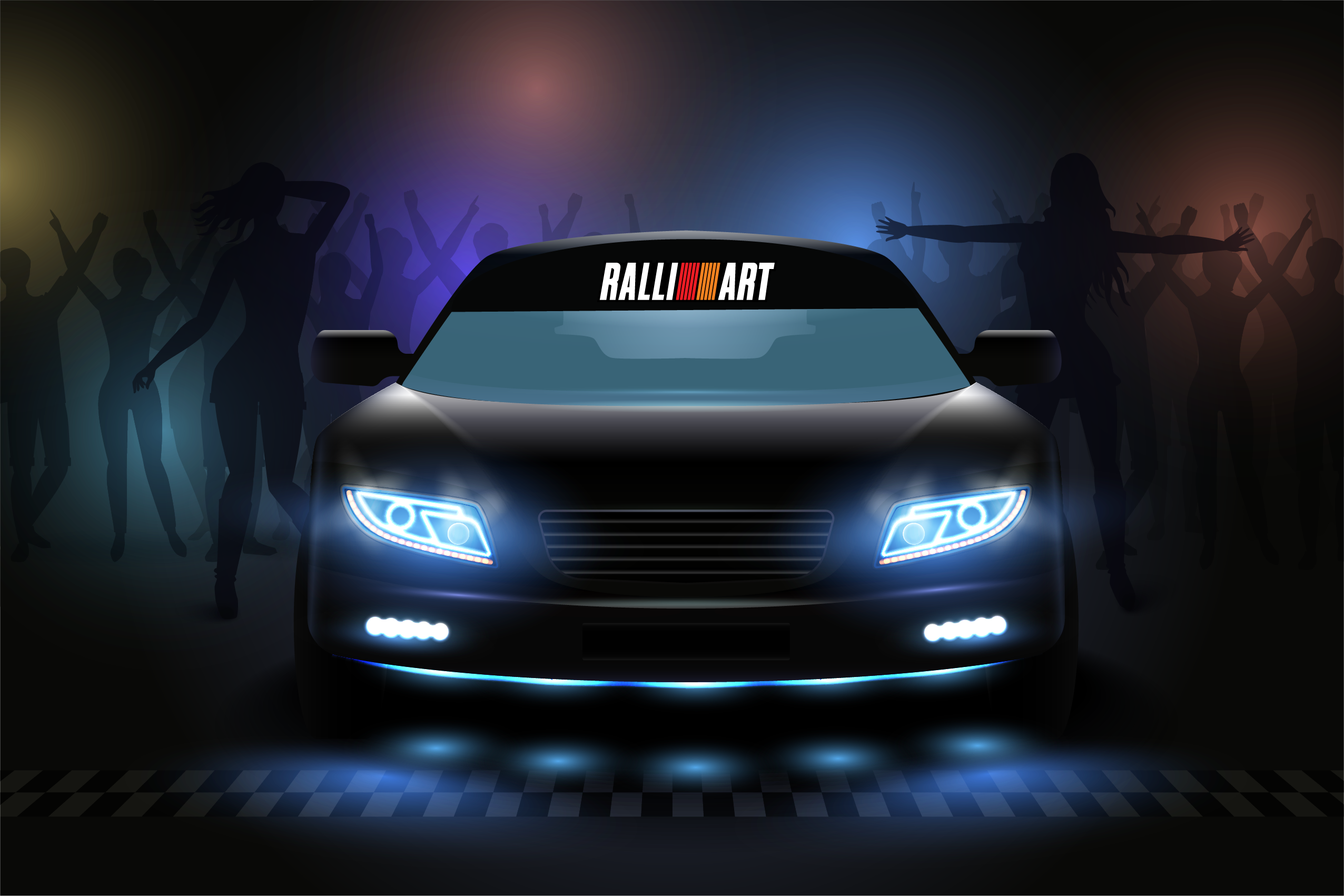 Ralliart Custom Vinyl Sunstrip – Universal Fit 140cm 150cm 160cm