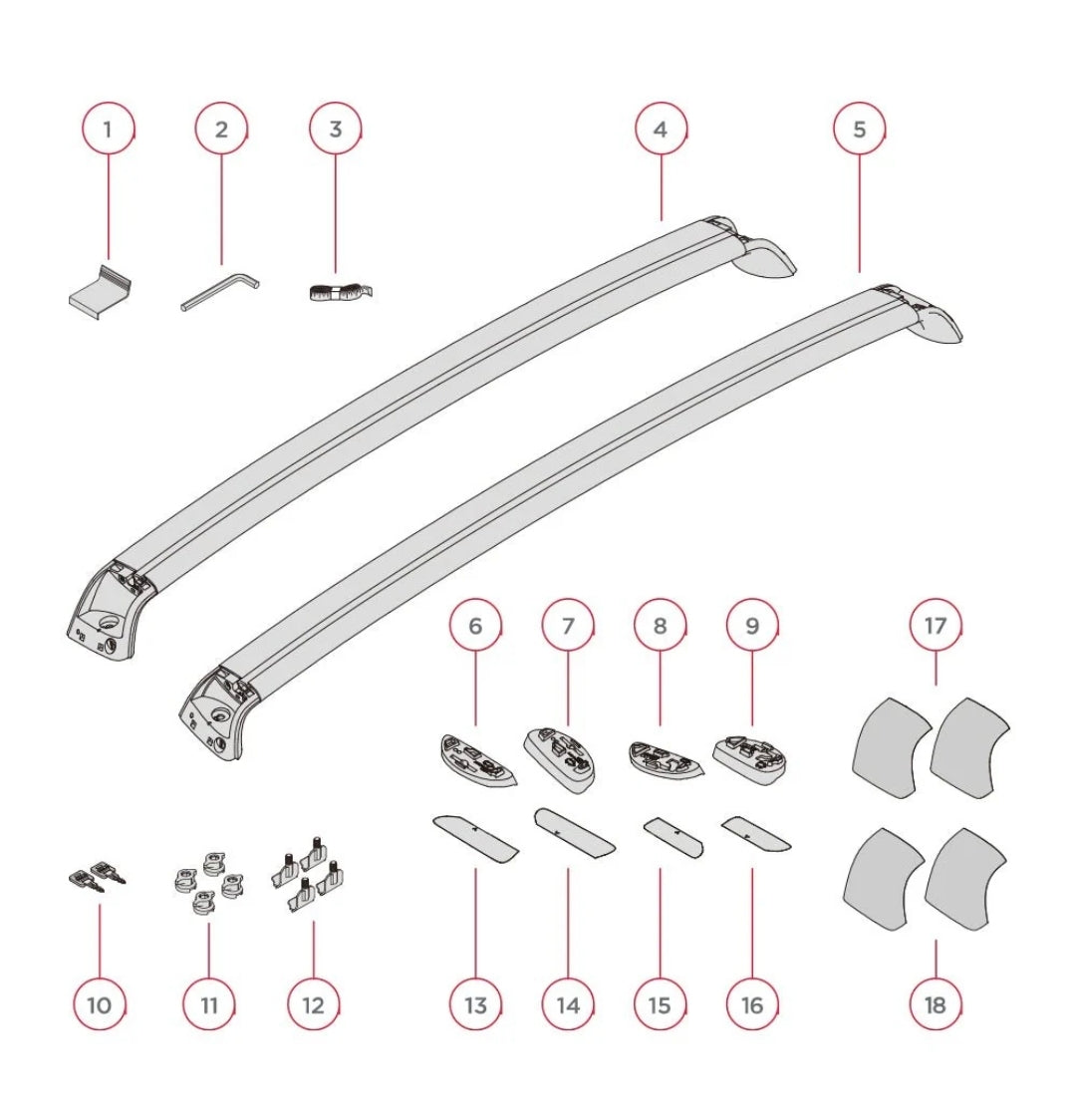 Premium Aluminum Roof Rack for Tesla Model 3 & Y