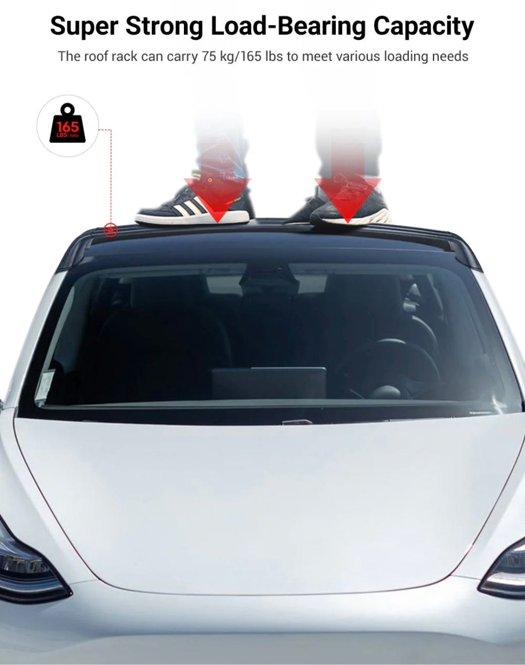 Premium Aluminum Roof Rack for Tesla Model 3 & Y