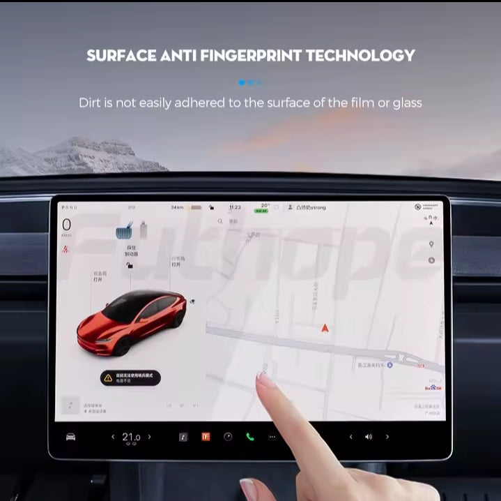 Futhope Tempered Glass Screen Protector For Tesla Model 3  Y Highland juniper 2021-2025