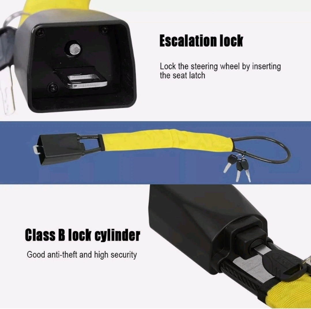 Steering Wheel Lock Titan Lock Car Accessories Anti-Theft Device High Visibility