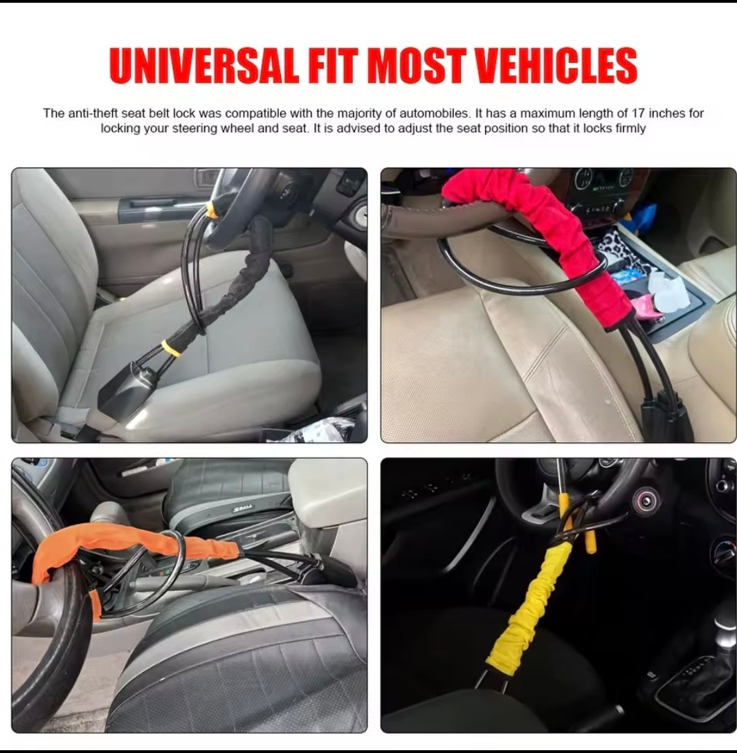 Steering Wheel Lock Titan Lock Car Accessories Anti-Theft Device High Visibility
