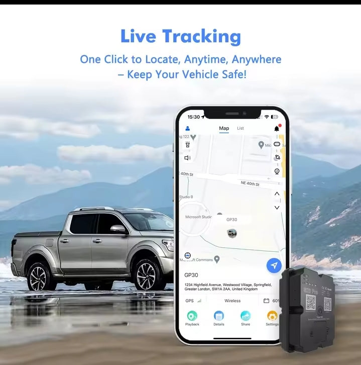 Real-time 30 Days Tracking 4G GPS Tracker Anti-theft Motorcycle Vehicle Car Track Locator for Auto Security with Affordable Fee