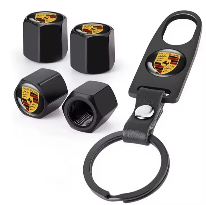4pcs Car Wheel Tire Air Valve Core Caps Accessories For Porsche