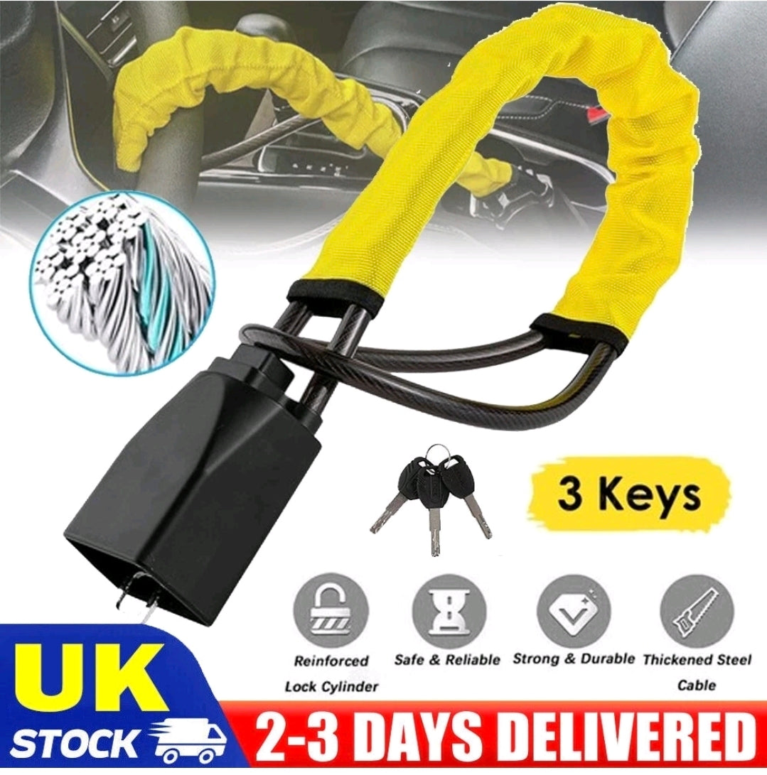 Steering Wheel Lock Titan Lock Car Accessories Anti-Theft Device High Visibility