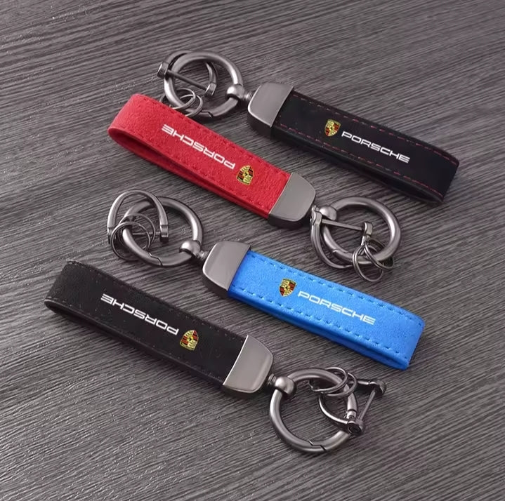 Car Keychain Key Rings Pendant Chain Gifts For Porsche Panamera Cayenne Taycan 911 718 Macan Carrera-GT 928 968 Auto Accessories