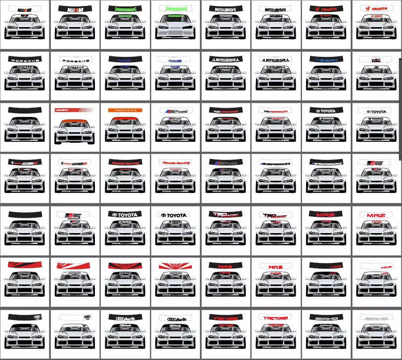 Toyo Tires Custom Vinyl Sunstrip – Universal Fit 140cm 150cm 160cm