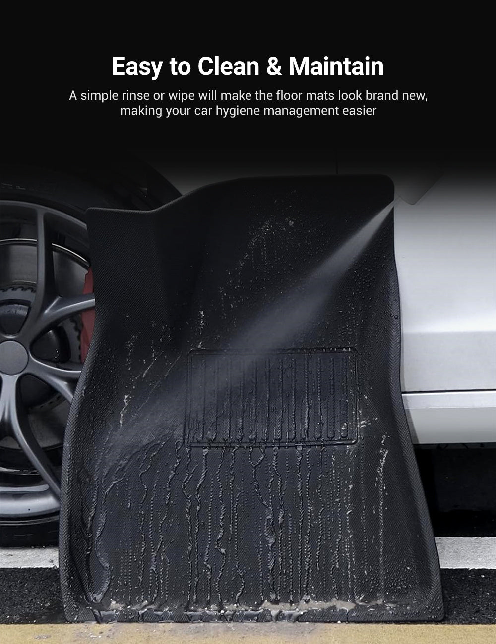 All-Weather 3D Floor Mats for Tesla Model 3 & Model Y – Custom Fit, Waterproof, Anti-Slip (3-Piece & 6-Piece Options)