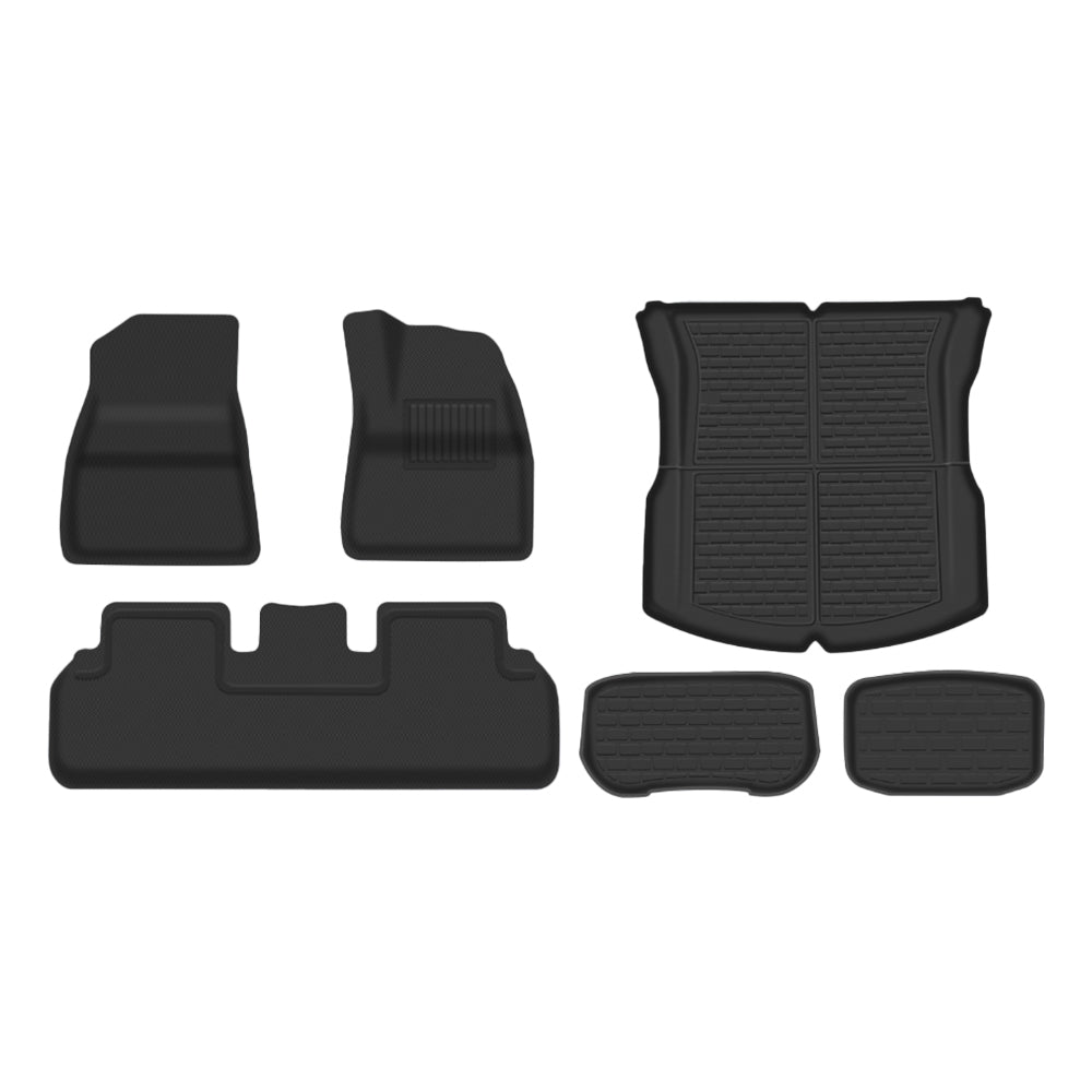 All-Weather 3D Floor Mats for Tesla Model 3 & Model Y – Custom Fit, Waterproof, Anti-Slip (3-Piece & 6-Piece Options)