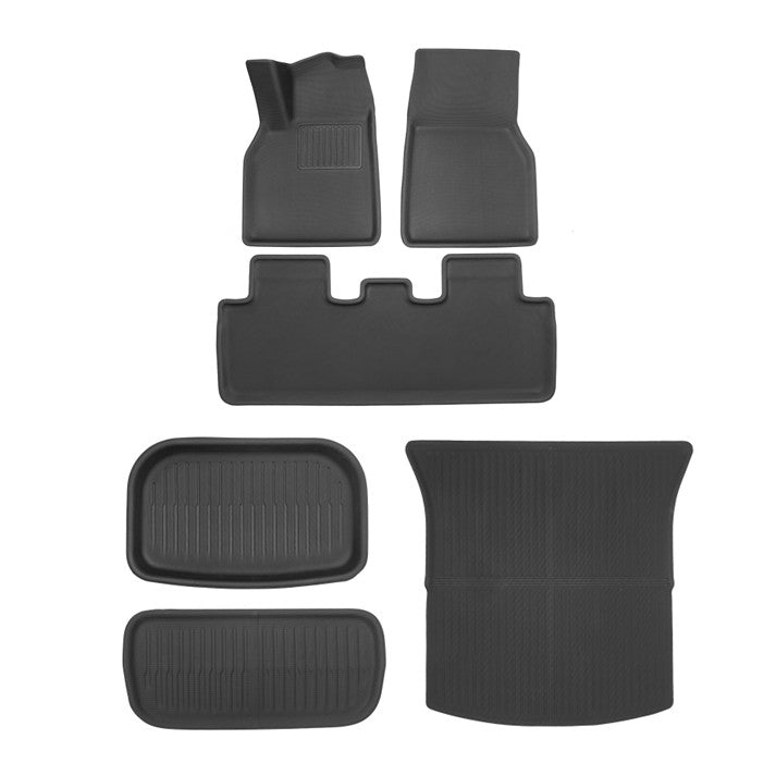 All-Weather 3D Floor Mats for Tesla Model 3 & Model Y – Custom Fit, Waterproof, Anti-Slip (3-Piece & 6-Piece Options)