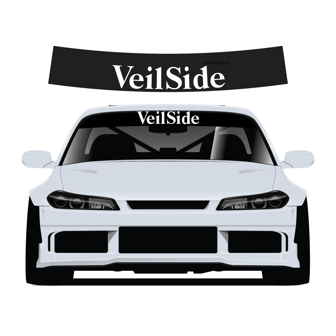 Veilside Custom Vinyl Sunstrip – Universal Fit 140cm 150cm 160cm